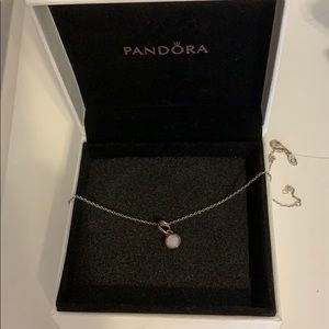 pandora October opal birthstone necklace